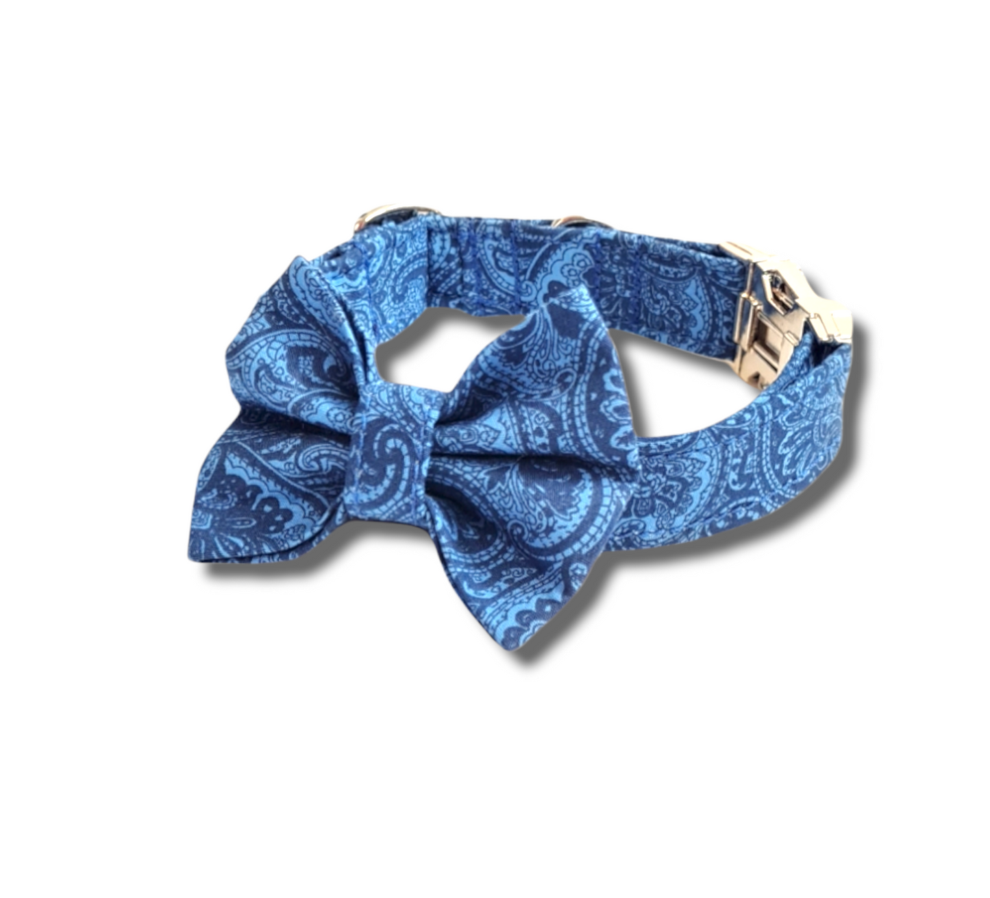 Blue paisley dog Collar/Lead