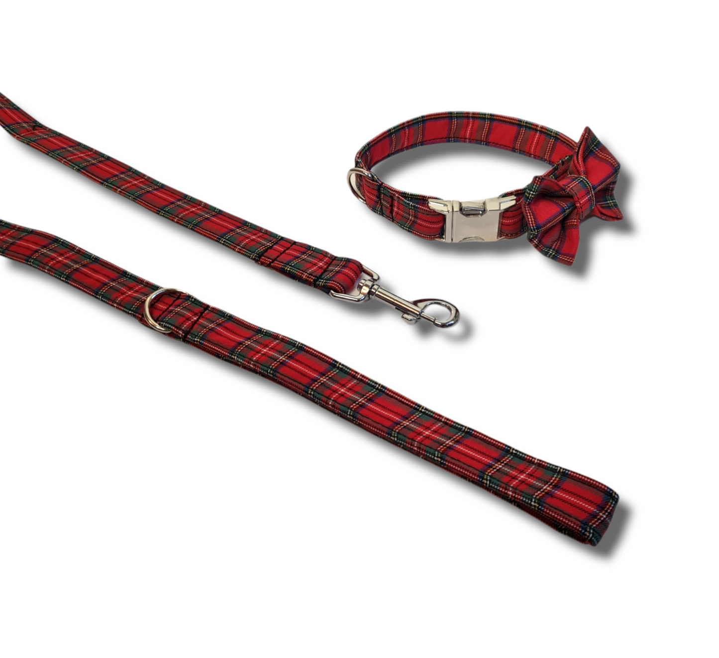 Red and Black Tartan Dog Bow Tie