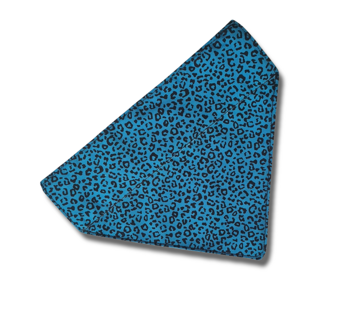 Blue Leopard print dog bandana
