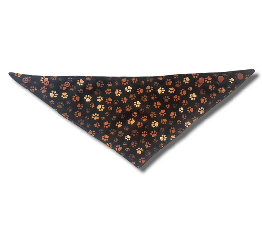 Paw print clip on dog bandana