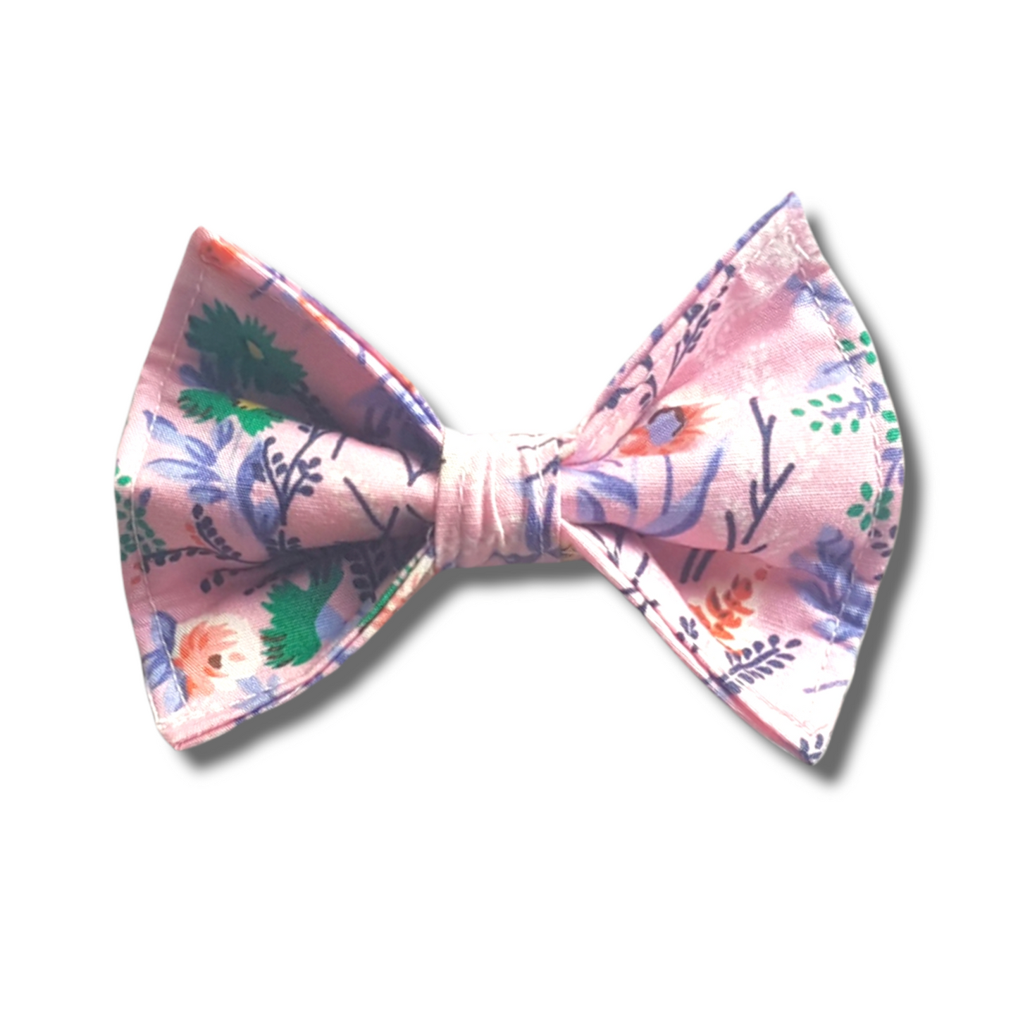 Pink Floral Print Dog Bow Tie