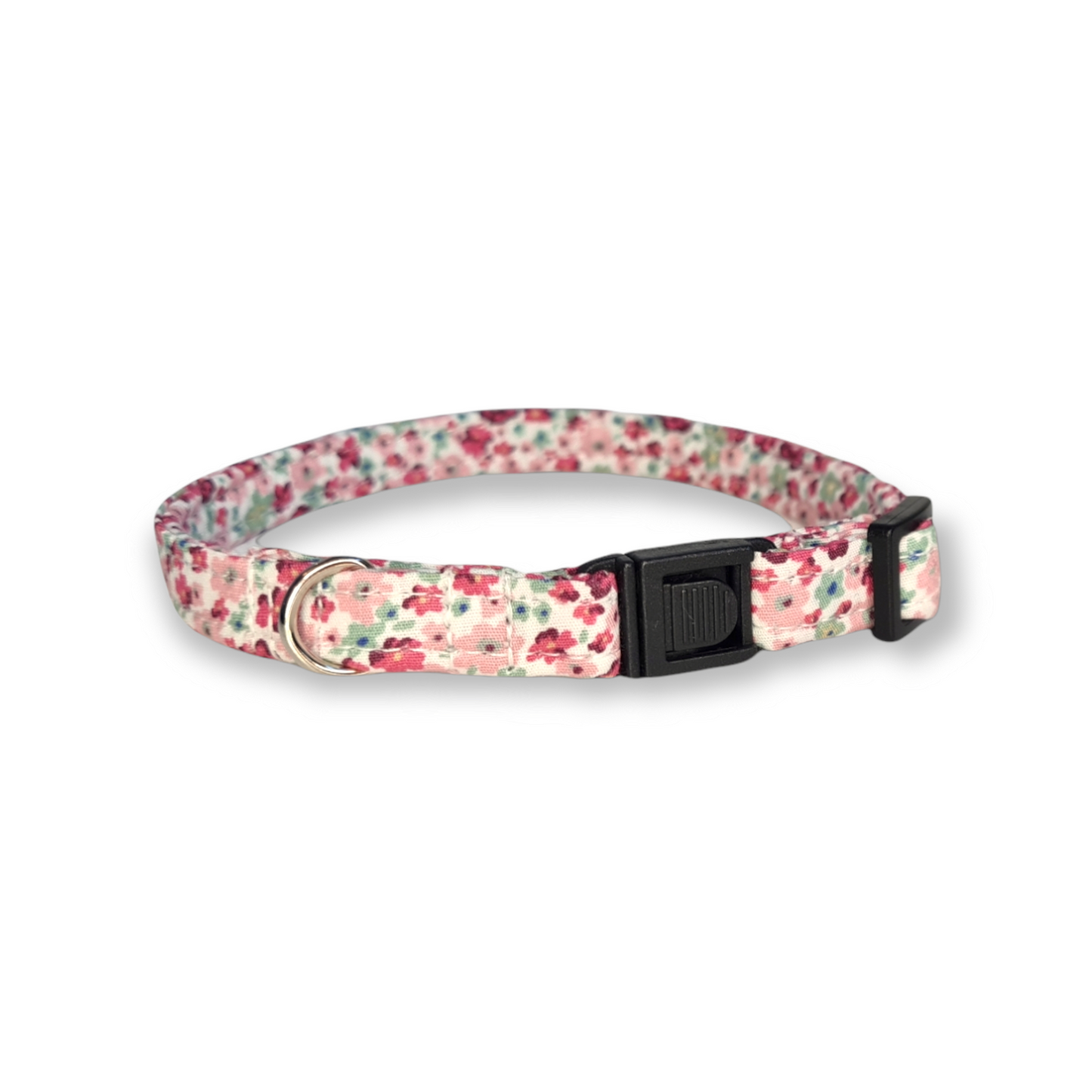 Cat collar pink floral ditsy print