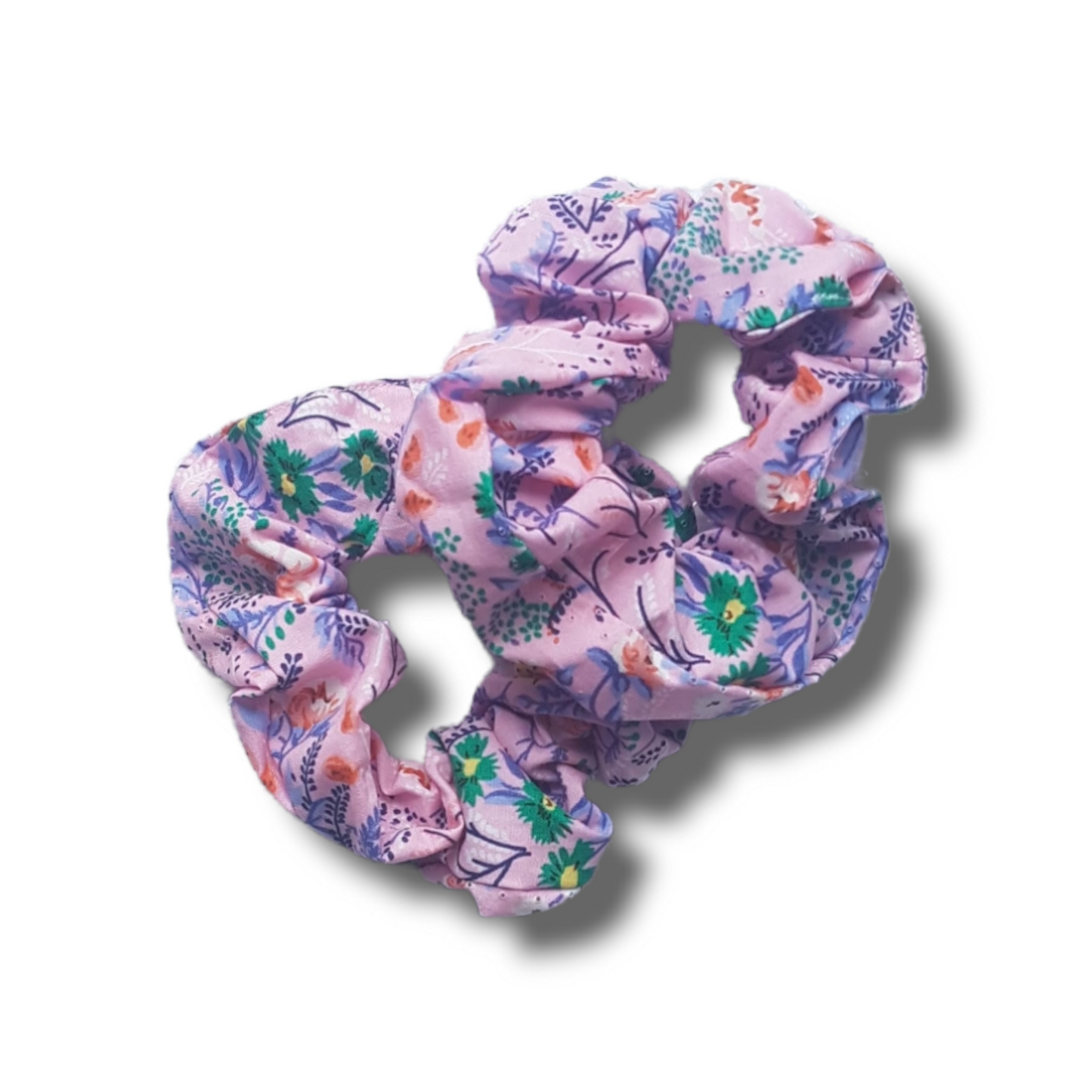 Pink Floral scrunchies