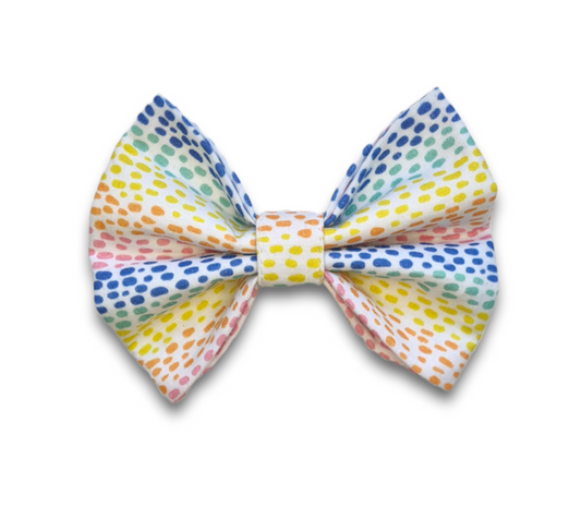 Rainbow sprinkles Dog Bow Tie